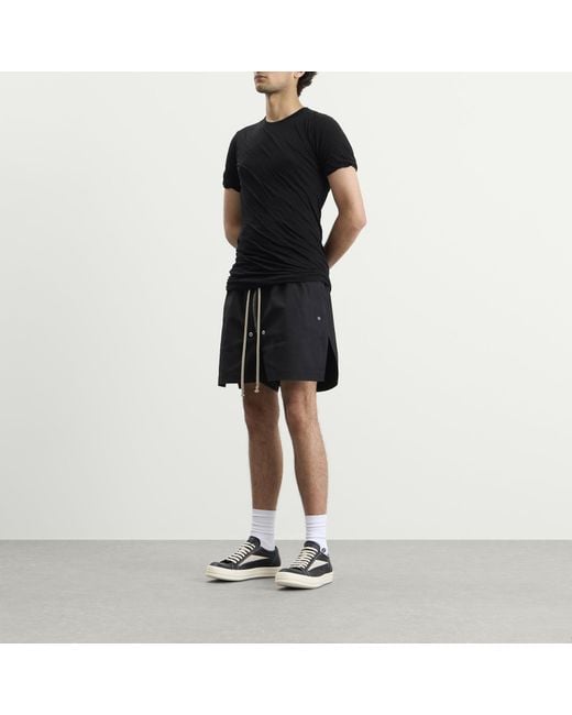 Rick Owens Black Double Layer T-Shirt for men
