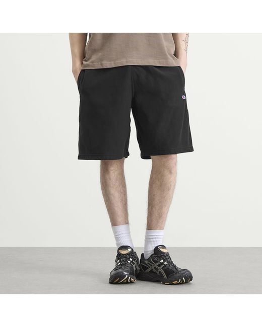 Champion Black Reverse Weave Sweat Shorts for men