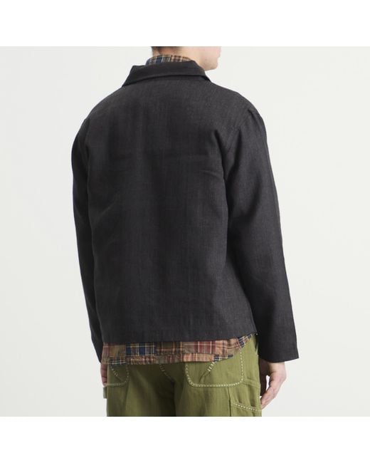 Kartik Research Black Block Print Boxy Jacket for men