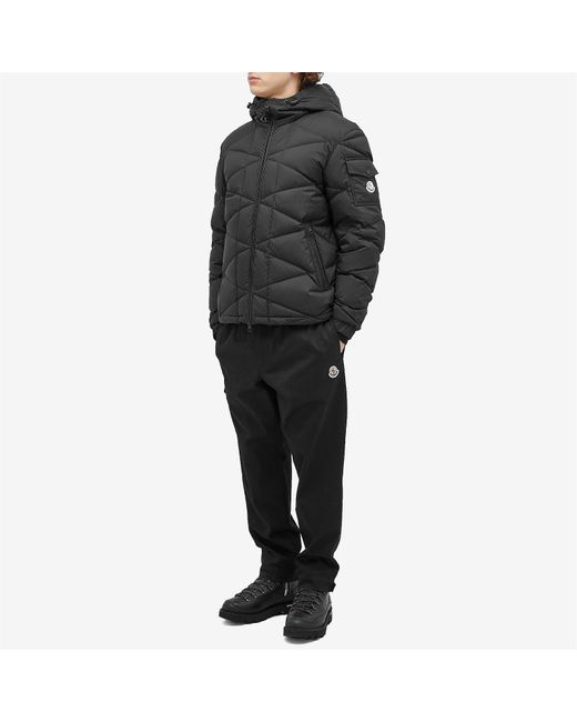 Moncler Insulated Hooded Down Jacket in Gray for Men | Lyst