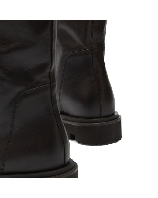 Rick Owens Black Knee High Boots