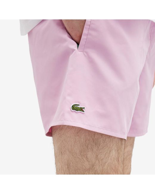 Lacoste Pink Classic Swim Shorts for men