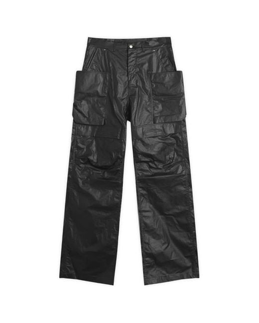 Rick Owens Gray Coated Poplin Stefan Cargo for men
