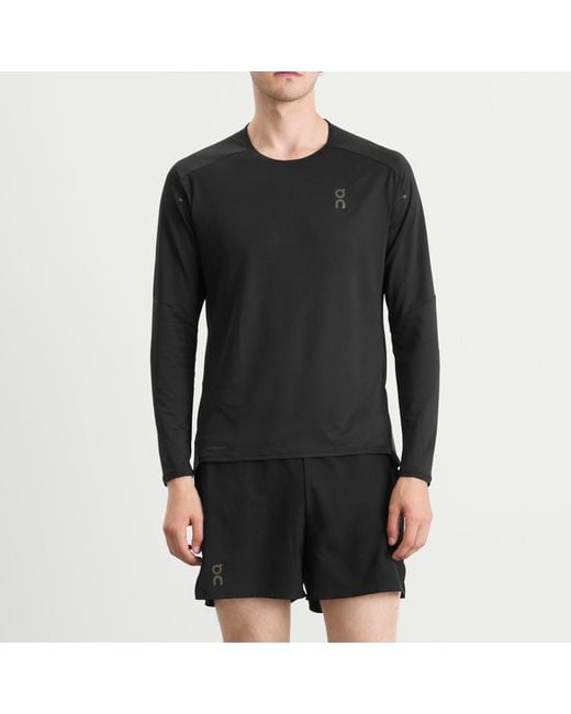 On Shoes Black Performance Lg T-Shirt for men