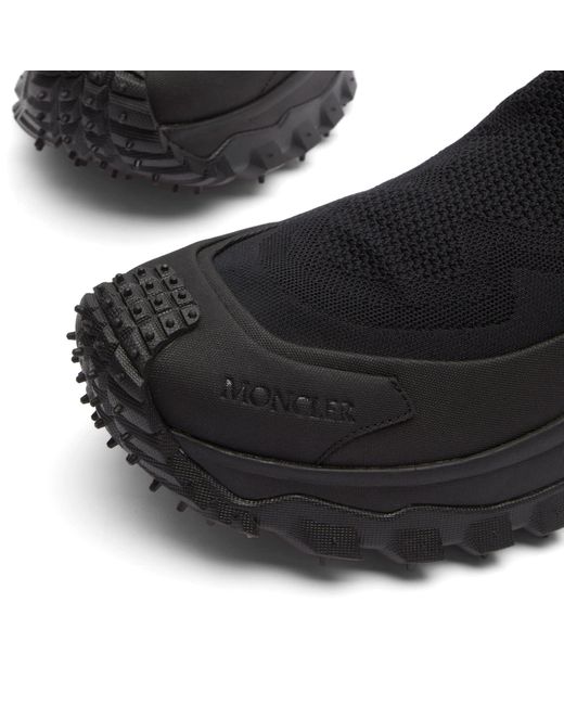 Moncler Black Trailgrip Knit High Top Sneakers for men