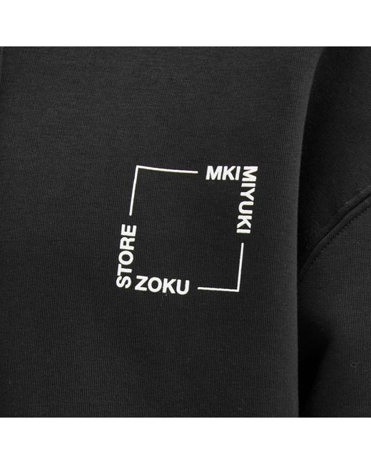 MKI Miyuki-Zoku Black Square Logo Hoodie for men