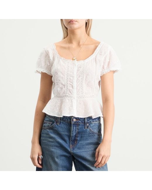 Rixo White Sandi Top