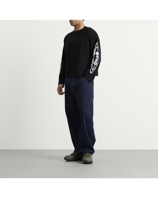 Bene Culture Black Worldwide Thermal Long Sleeve T-Shirt