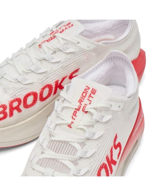 Brooks White Hyperion Elite 5 for men