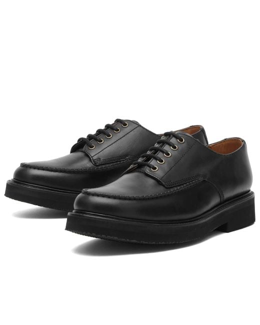 GRENSON Black Carlo Derby Shoe for men