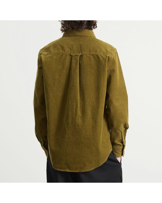 NN07 Green Colby Corduroy Overshirt for men