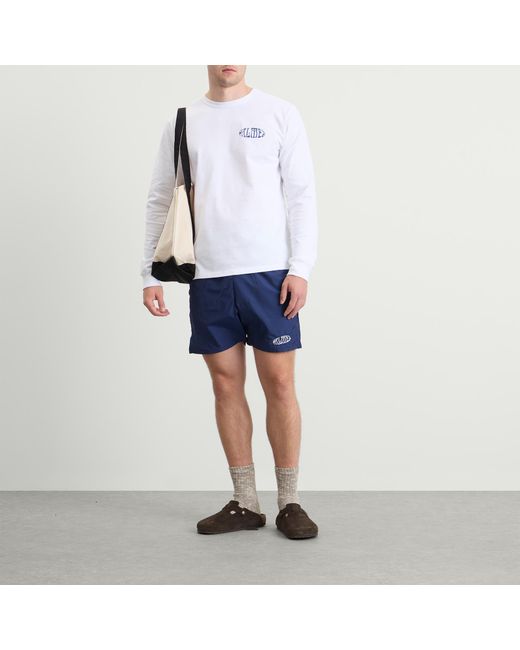Palmes Blue Oval Tennis Shorts for men