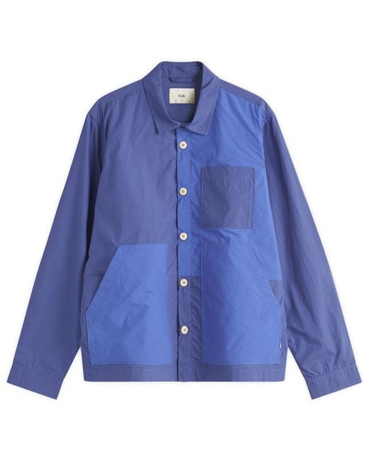 Folk Blue Assembly Work Jacket for men