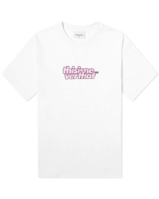 Thisisneverthat White Gradient Ol-Logo T-Shirt for men