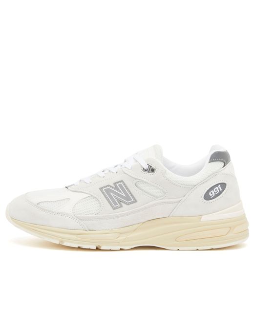 New Balance White U991Ow2 Sneaker Made