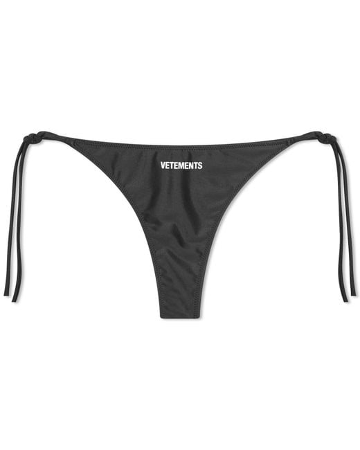 Vetements Gray Logo Bikini Bottom