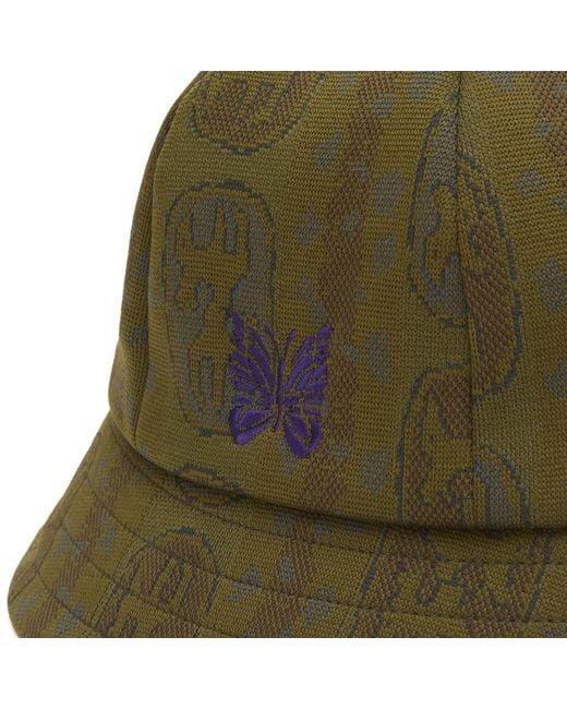 Needles Green Jacquard Bermuda Hat for men