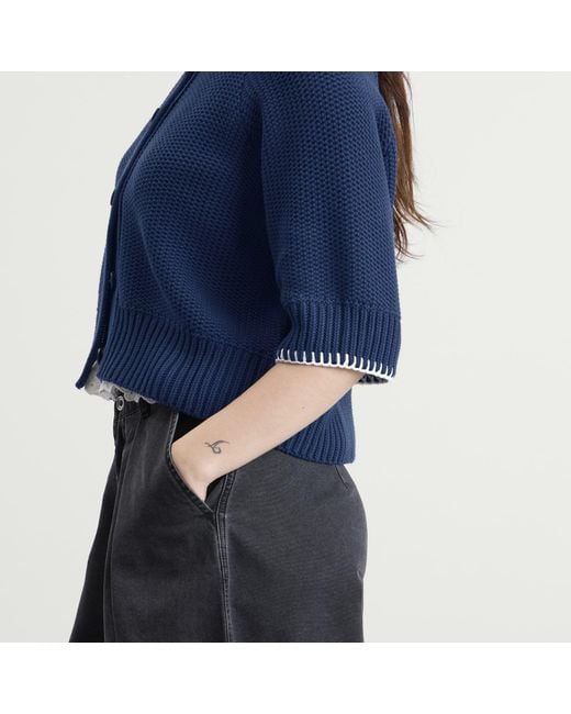 YMC Blue Kwai Cardigan