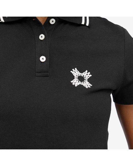 Amiri Black Cropped Polo Top