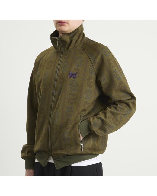 Needles Poly Jacquard Track Jacket in Green for Men | Lyst
