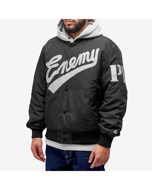 Neighborhood Gray X Public Enemy Varsity Jacket for men
