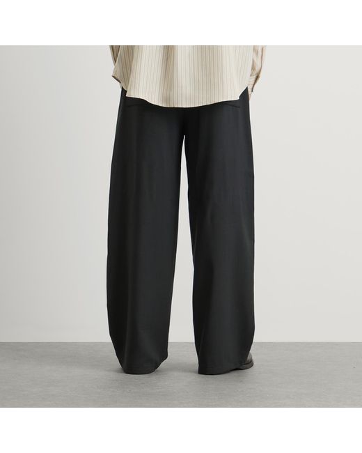 AMI Gray Light Wool Twill Elastic Pants for men