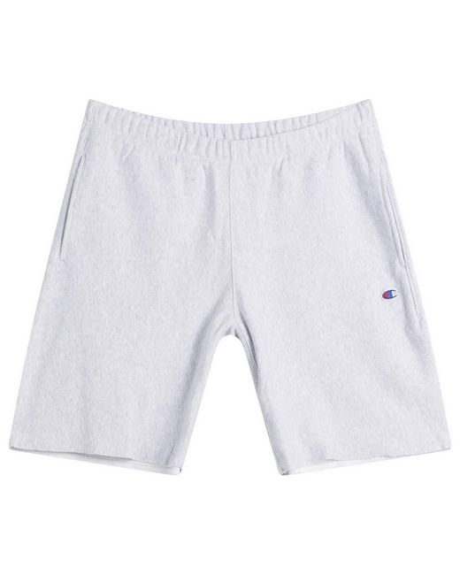 Champion Blue Reverse Weave Sweat Shorts for men