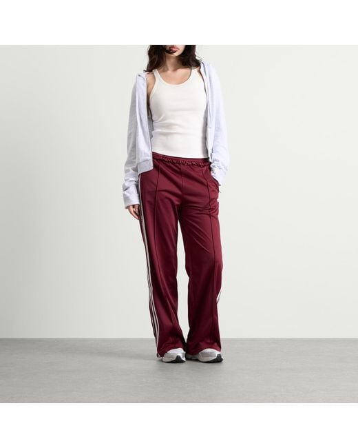 Adidas Red Pleated Firebird Track Pant