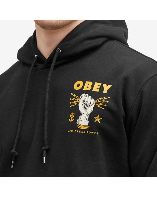 Obey Black New Clear Power Hoodie for men