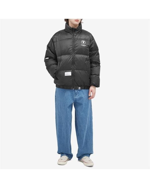 Aape By A Bathing Ape Gray Aape Now Camo Down Jacket for men