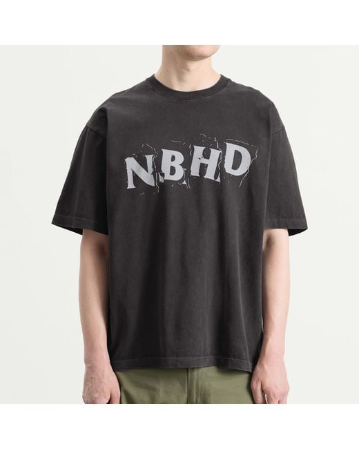 Neighborhood Black Ss-14 Pigment Dyed T-Shirt for men