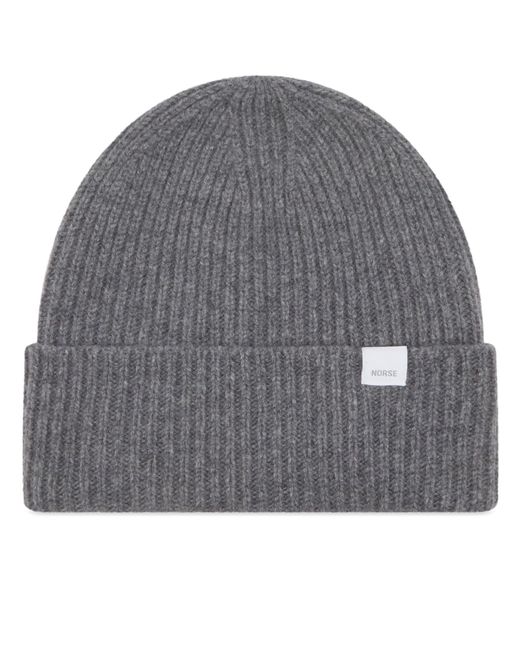Norse Projects Gray Standard Lambswool Beanie for men
