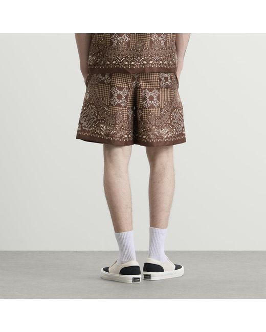 Amiri Brown Ma Check Short for men