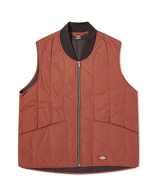 Dickies Red Premium Collection Quilted Vest for men
