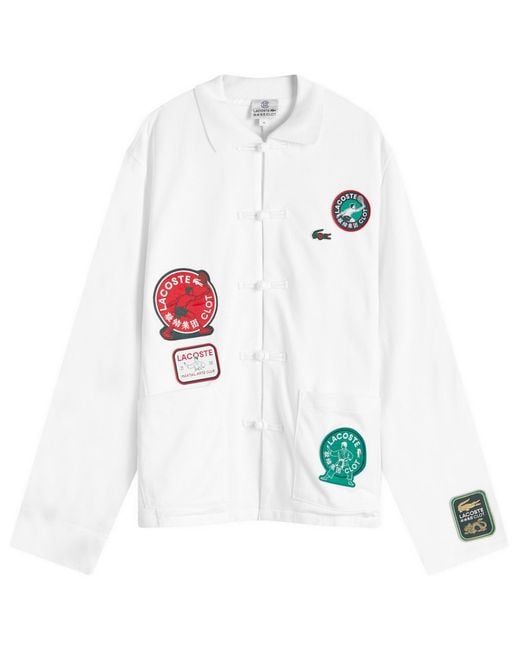 Lacoste White X Clot Patch Overshirt for men