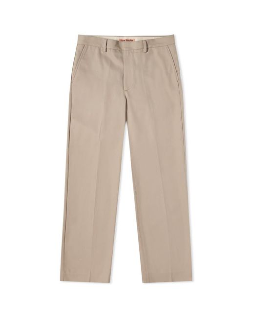 Acne Natural Ayonne Cotton Twill Pink Label Trouser for men