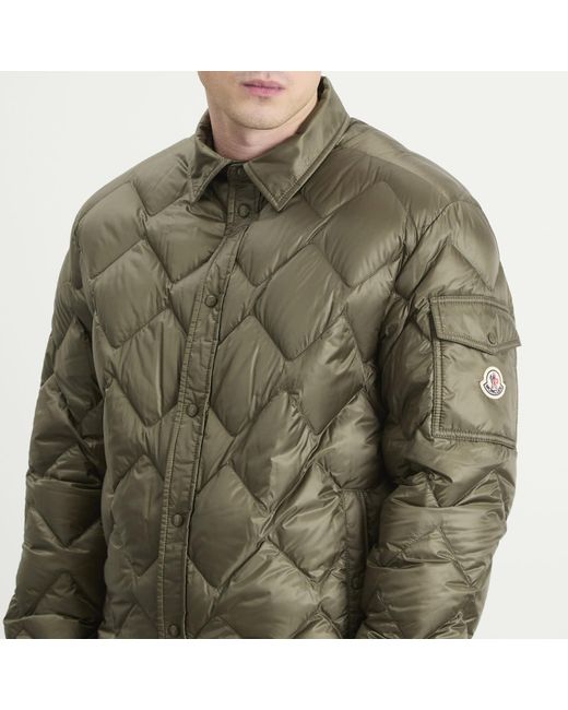 Moncler Green Moulleau Recycled Rip-Stop Shirt Jacket for men