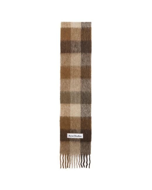 Acne Natural Vally Check Scarf for men