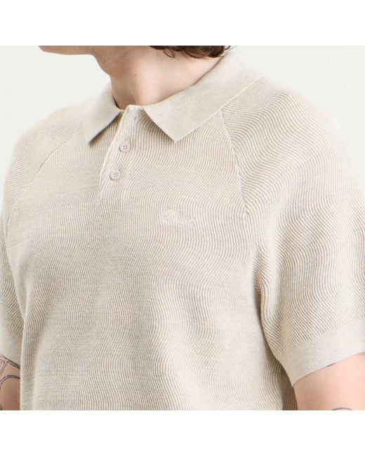 Dime Natural Cable Knit Polo for men