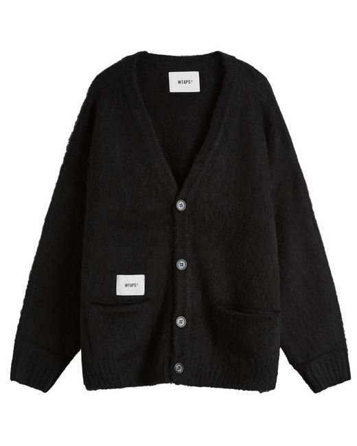 (w)taps Black 02 Fuzzy Cardigan for men