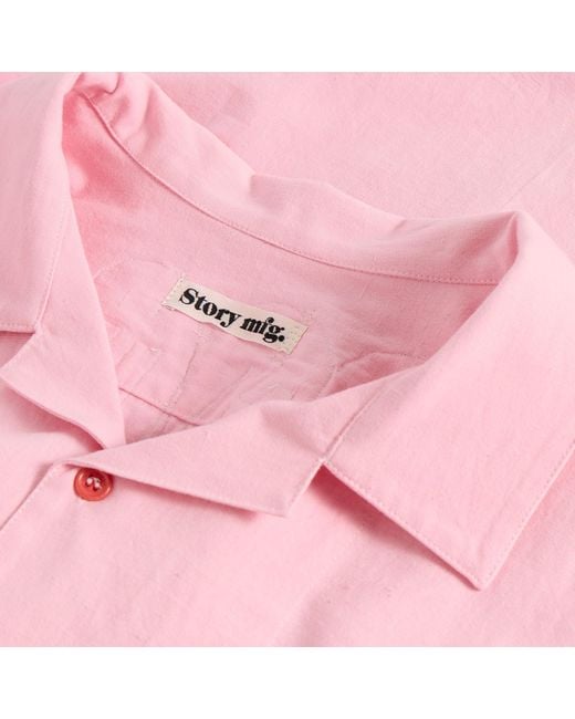STORY mfg. Pink Greeting Shirt
