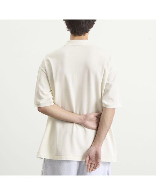 Nanamica White Snap Polo Shirt for men
