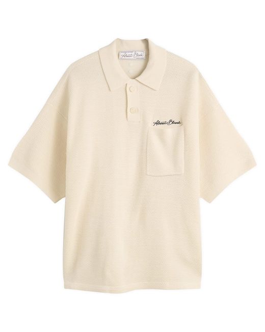 About Blank Natural Pique Knitted Polo for men