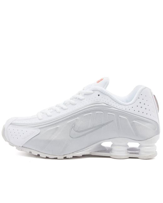 Nike White W Shox R4 Sneakers