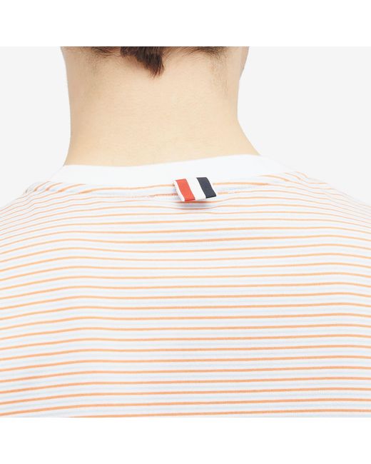 Thom Browne Natural Oversized Pocket Stripe T-Shirt for men