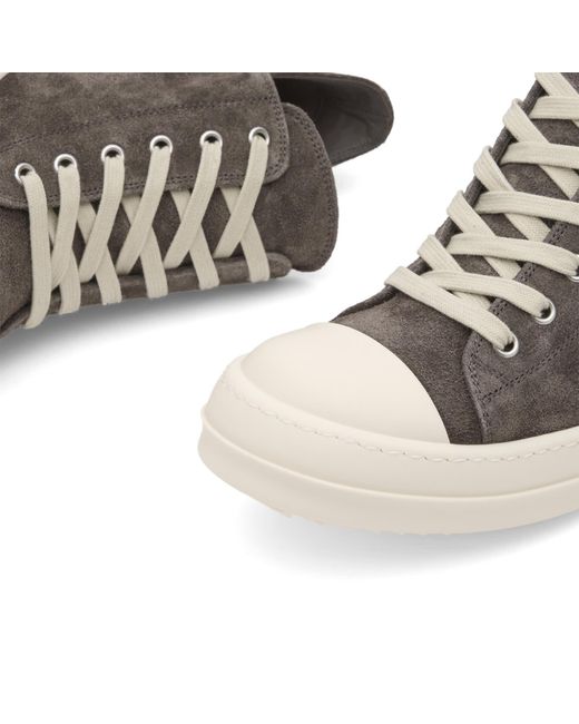 Rick Owens Gray Low Sneakers