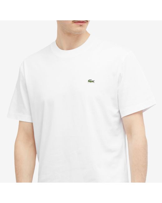 Lacoste White Classic Cotton T-Shirt for men