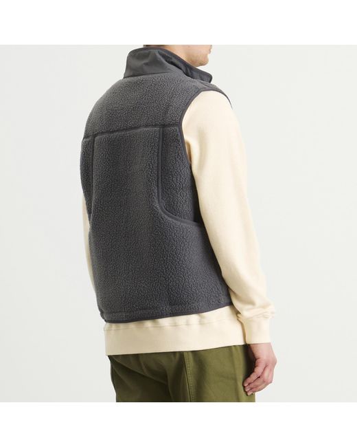 Pas Normal Studios Gray Off-Race Pile Fleece Vest for men