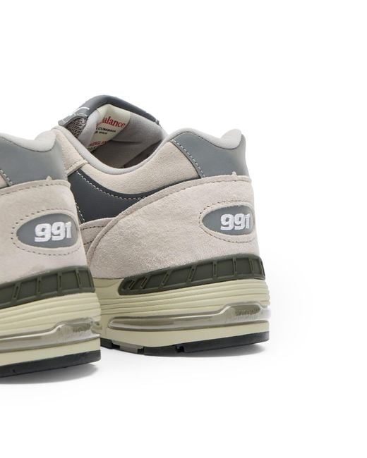 New Balance White 991V1 Sneaker for men