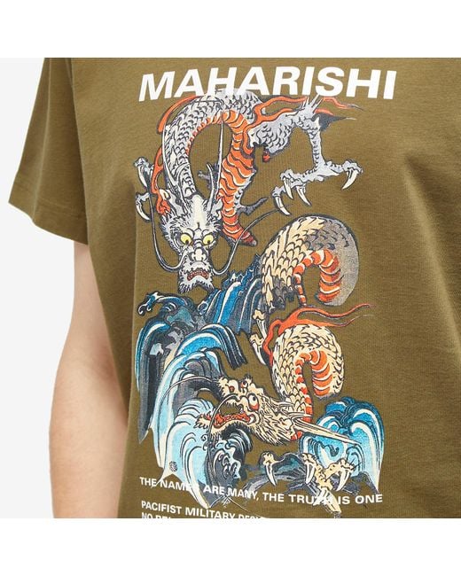 Maharishi Green Double Dragon T-Shirt for men
